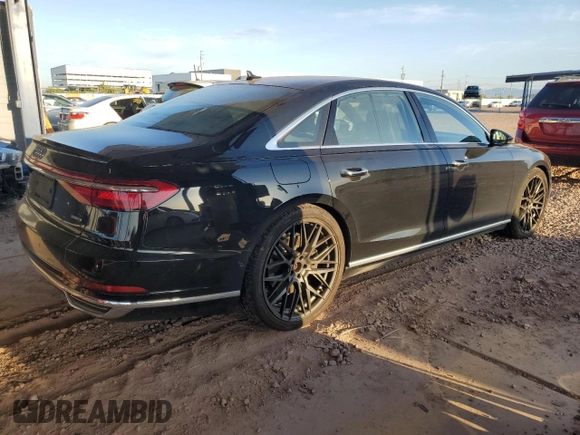 2019 Audi A8 L with VIN WAU8DAF88KN004021, listed as a Copart auction lot 55694355 with 70,361 mi miles and Clean Title. Bid and sale history available at carsss.com. Image 3.