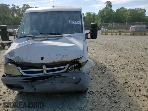 2006 Dodge Sprinter with VIN WD0PD644465930618, listed as a Copart auction lot 59705914 with Not Provided miles and Salvage Title. Bid and sale history available at DreamBid. Image 10.