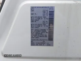 2020 Nissan Pathfinder SL with VIN 5N1DR2CMXLC623741, listed as a IAAI auction lot 42005765 with 53,732 mi miles and . Bid and sale history available at DreamBid. Image 9.