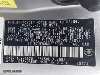 2019 Toyota Avalon XLE with VIN 4T1BZ1FB8KU006035, listed as a IAAI auction lot 41591179 with 111,917 mi miles. Bid and sale history available at carsss.com. Image 9.