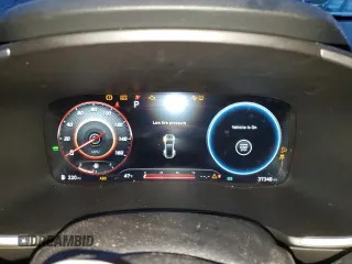 2022 Hyundai Santa Fe Hybrid Blue with VIN KM8S2DA11NU057188, listed as a Copart auction lot 80759324 with 37,348 mi miles and Salvage Title. Bid and sale history available at carsss.com. Image 9.