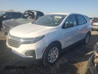 2024 Chevrolet Equinox LS with VIN 3GNAXHEG3RL271467, listed as a Copart auction lot 46287595 with 25,465 mi miles and Salvage Title. Bid and sale history available at DreamBid. Image 1.