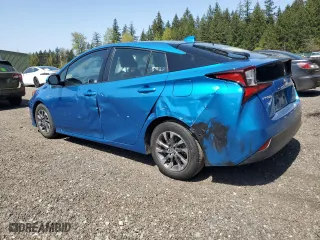 2019 Toyota Prius L Eco with VIN JTDKARFU4K3100057, listed as a Copart auction lot 54227495 with 53,525 mi miles and Salvage Title. Bid and sale history available at carsss.com. Image 2.