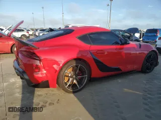 2021 Toyota GR Supra 3.0 with VIN WZ1DB0C02MW043752, listed as a Copart auction lot 73785324 with 53,345 mi miles and Salvage Title. Bid and sale history available at carsss.com. Image 3.