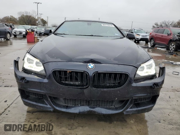 2013 BMW 6 Series 650i with VIN WBAYM9C58DDW20061, listed as a Copart auction lot 83113314 with 75,500 mi miles and Salvage Title. Bid and sale history available at carsss.com. Image 5.