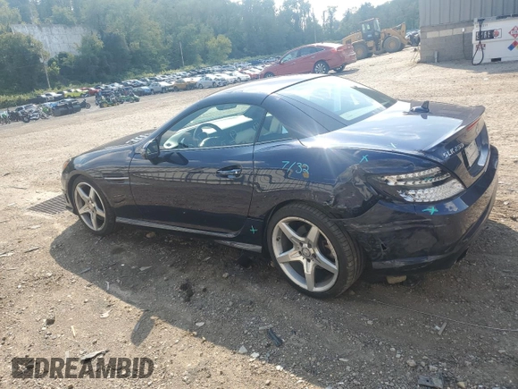2012 Mercedes-Benz SLK 250 with VIN WDDPK4HA0CF037649, listed as a Copart auction lot 69355734 with 23,606 mi miles and Salvage title. Bid and sale history available at DreamBid. Image 2.