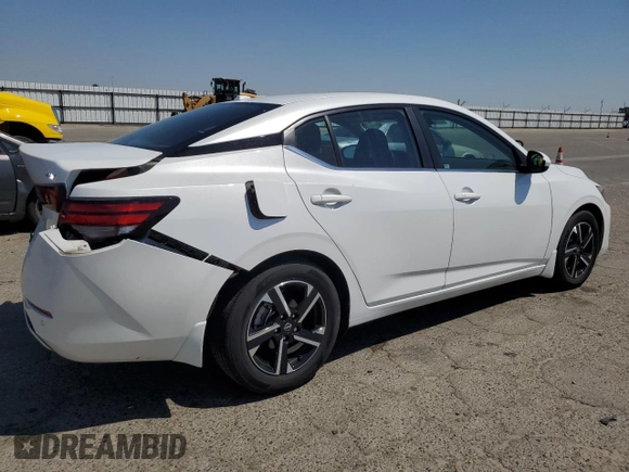 2024 Nissan Sentra SV z VIN 3N1AB8CV1RY223366, wystawiony jako Copart lot #55123645 z przebiegiem 14 736 mil mil oraz Szkoda całkowita • Salvage title. Historia ofert i sprzedaży dostępna na DreamBid. Obrazek 3.