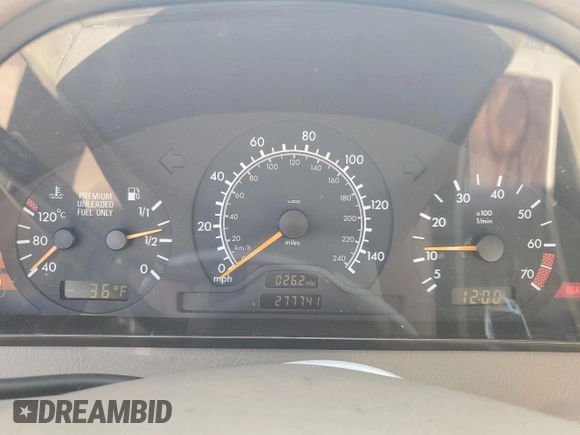 1998 Mercedes-Benz C 230/260/280/320 with VIN WDBHA23G4WA564563, listed as a Copart auction lot 71414284 with 277,741 mi miles and Salvage Title. Bid and sale history available at carsss.com. Image 9.