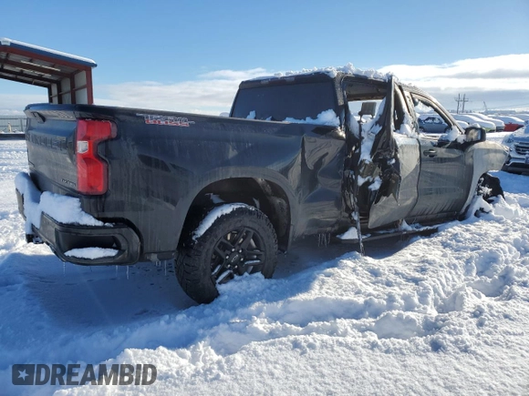2021 Chevrolet Silverado 1500 Custom Trail Boss with VIN 1GCPYCEF3MZ249092, listed as a Copart auction lot 87238014 with Not Provided miles and Salvage Title. Bid and sale history available at DreamBid. Image 3.
