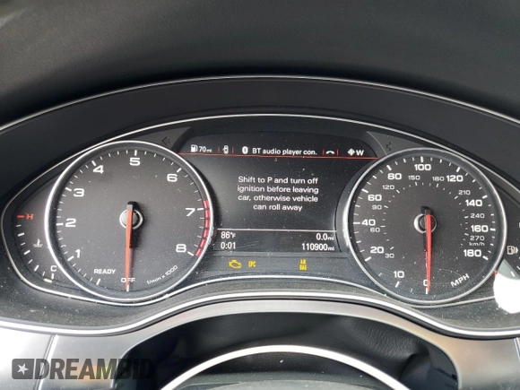 2016 Audi A6 2.0T Premium with VIN WAUCFAFC6GN116204, listed as a Copart auction lot 50001755 with 110,900 mi miles and Clean Title. Bid and sale history available at carsss.com. Image 9.