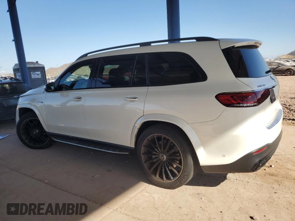 2021 Mercedes-Benz GLS with VIN 4JGFF8KE1MA391073, listed as a Copart auction lot 89348815 with 0 mi miles and Salvage Title. Bid and sale history available at carsss.com. Image 2.