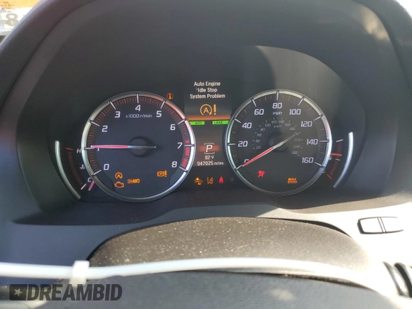 2019 Acura MDX Technology with VIN 5J8YD4H05KL011873, listed as a Copart auction lot 60115525 with 47,025 mi miles and Salvage title. Bid and sale history available at DreamBid. Image 9.