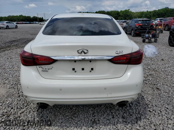 2021 Infiniti Q50 Luxe with VIN JN1EV7BR5MM753035, listed as a Copart auction lot 58970045 with 62,927 mi miles and Salvage title. Bid and sale history available at DreamBid. Image 6.