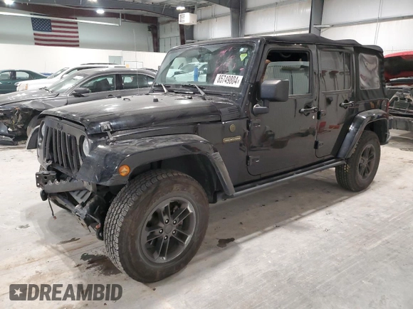 2018 Jeep Wrangler JK Unlimited Sport S with VIN 1C4HJWDG2JL840369, listed as a Copart auction lot 85749804 with 63,658 mi miles and Clean Title. Bid and sale history available at carsss.com. Image 1.