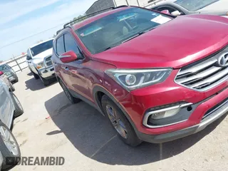 2018 Hyundai Santa Fe Sport 2.4L with VIN 5XYZU3LBXJG532605, listed as a IAAI auction lot 41823614 with 91,685 mi miles. Bid and sale history available at carsss.com. Image 1.