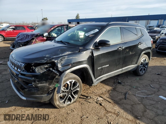 2022 Jeep Compass High Altitude with VIN 3C4NJDCBXNT197647, listed as a Copart auction lot 49321385 with 22,866 mi miles and Clean Title. Bid and sale history available at DreamBid. Image 1.