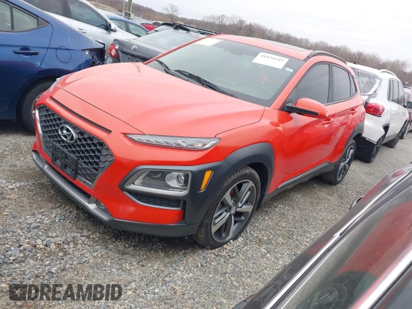 2019 Hyundai Kona Limited with VIN KM8K3CA53KU330542, listed as a IAAI auction lot 41454145 with 64,166 mi miles. Bid and sale history available at carsss.com. Image 2.