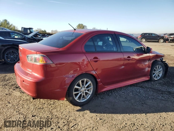 2016 Mitsubishi Lancer SE with VIN JA32V2FW7GU002685, listed as a Copart auction lot 49835555 with 89,459 mi miles and Salvage Title. Bid and sale history available at carsss.com. Image 3.