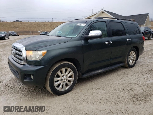 2008 Toyota Sequoia Platinum with VIN 5TDBY67A48S007870, listed as a Copart auction lot 47734315 with 91,218 mi miles and Clean Title. Bid and sale history available at carsss.com. Image 1.
