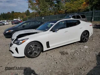 2021 Kia Stinger GT-Line with VIN KNAE15LA9M6097316, listed as a Copart auction lot 74689144 with 44,953 mi miles and Salvage Title. Bid and sale history available at carsss.com. Image 1.
