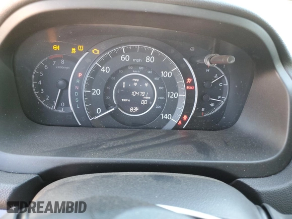 2015 Honda CR-V EX-L with VIN 5J6RM4H72FL051375, listed as a Copart auction lot 50265015 with 104,791 mi miles and Salvage Title. Bid and sale history available at DreamBid. Image 9.