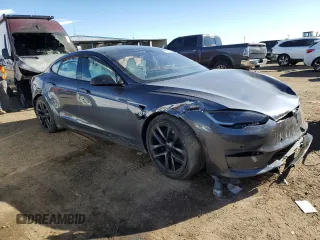 2023 Tesla Model S Plaid with VIN 5YJSA1E64PF499373, listed as a Copart auction lot 78744674 with Not provided miles and Salvage title. Bid and sale history available at DreamBid. Image 4.