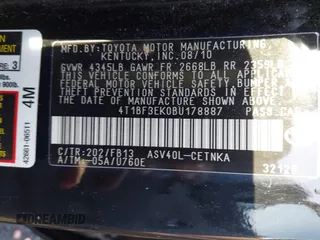 2011 Toyota Camry LE z VIN 4T1BF3EK0BU178887, wystawiony jako IAAI lot #41986695 z przebiegiem 241 360 mil mil oraz . Historia ofert i sprzedaży dostępna na DreamBid. Obrazek 9.