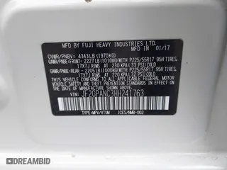 2017 Subaru Crosstrek Limited with VIN JF2GPANC3HH241763, listed as a IAAI auction lot 41957040 with 58,516 mi miles. Bid and sale history available at carsss.com. Image 9.