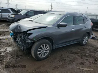 2020 Nissan Rogue S with VIN KNMAT2MV7LP505834, listed as a Copart auction lot 49318595 with 56,987 mi miles and Salvage Title. Bid and sale history available at carsss.com. Image 1.