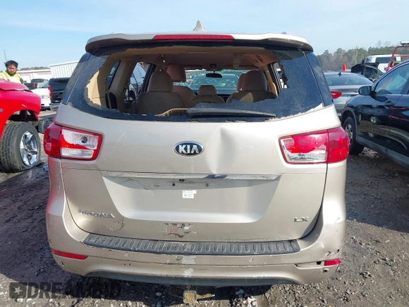 2016 Kia Sedona LX with VIN KNDMB5C13G6093438, listed as a IAAI auction lot 41662704 with 132,343 mi miles. Bid and sale history available at carsss.com. Image 16.