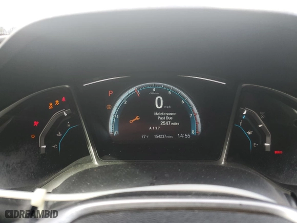 2018 Honda Civic Sedan EX with VIN 19XFC2F73JE012332, listed as a Copart auction lot 46802665 with 154,237 mi miles and Salvage Title. Bid and sale history available at carsss.com. Image 9.