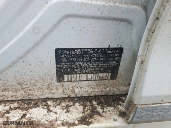 2013 Hyundai Azera with VIN KMHFH4JG3DA288954, listed as a Copart auction lot 50371785 with 0 mi miles and Clean Title. Bid and sale history available at carsss.com. Image 13.