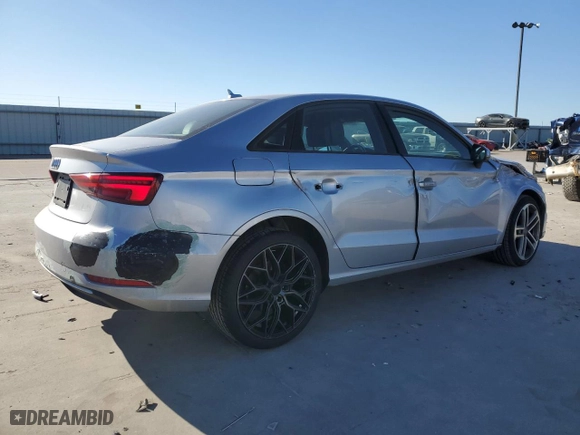 2018 Audi A3 Sedan Premium with VIN WAUAUGFF2J1047486, listed as a Copart auction lot 89321695 with 41,603 mi miles and Salvage Title. Bid and sale history available at carsss.com. Image 3.