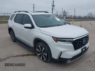 2023 Honda Pilot Elite with VIN 5FNYG1H88PB000855, listed as a IAAI auction lot 41574247 with 47,011 mi miles. Bid and sale history available at carsss.com. Image 1.