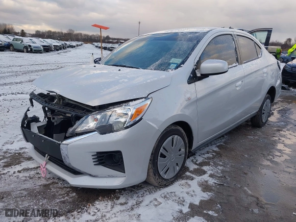2024 Mitsubishi Mirage G4 ES with VIN ML32FUFJ1RHF05807, listed as a IAAI auction lot 41026653 with 2,038 mi miles. Bid and sale history available at carsss.com. Image 18.