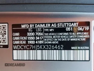 2019 Mercedes-Benz G 63 AMG with VIN WDCYC7HJ5KX326462, listed as a Copart auction lot 44461785 with 38,003 mi miles and Salvage Title. Bid and sale history available at DreamBid. Image 14.