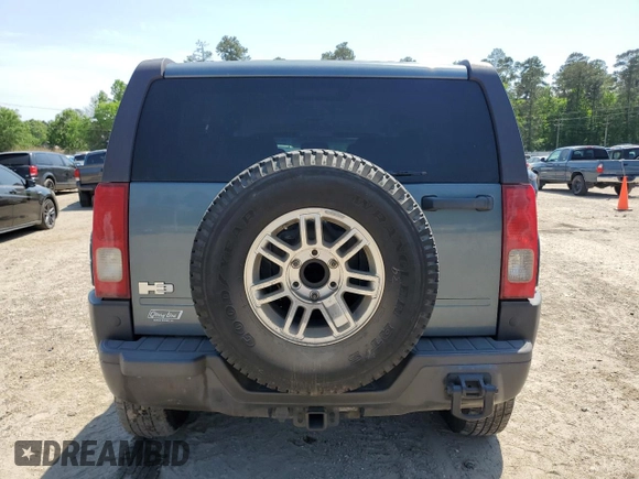 2006 Hummer H3 with VIN 5GTDN136568192219, listed as a Copart auction lot 53160615 with 325,532 mi miles and Salvage Title. Bid and sale history available at carsss.com. Image 6.
