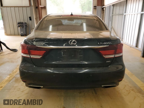 2013 Lexus LS 460 L with VIN JTHDL5EF7D5006064, listed as a Copart auction lot 54825875 with 151,236 mi miles and Salvage title. Bid and sale history available at DreamBid. Image 6.