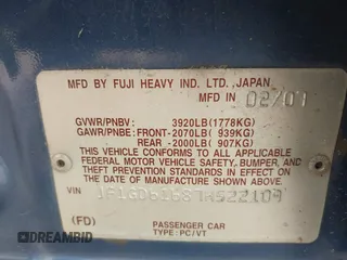 2007 Subaru Impreza i Special с VIN JF1GD61687H522109, выставлен на аукционе IAAI как лот 42351868 с пробегом 155 726 миль миль и . История ставок и продаж доступна на DreamBid. Изображение 9.