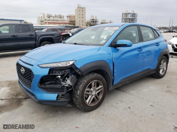 2020 Hyundai Kona SE with VIN KM8K12AA6LU475346, listed as a Copart auction lot 43869435 with 109,409 mi miles and Salvage Title. Bid and sale history available at carsss.com. Image 1.