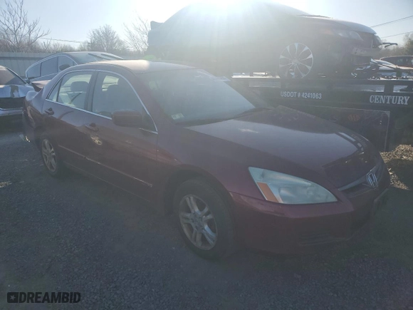 2006 Honda Accord Sdn LX SE with VIN 1HGCM56356A181858, listed as a Copart auction lot 41445255 with 195,393 mi miles and Salvage Title. Bid and sale history available at carsss.com. Image 4.