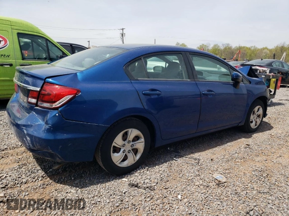 2014 Honda Civic LX with VIN 19XFB2F55EE244406, listed as a Copart auction lot 54234285 with 158,992 mi miles and Salvage Title. Bid and sale history available at carsss.com. Image 3.