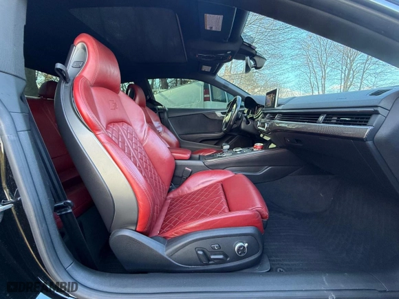 2018 Audi S5 Coupe Premium Plus with VIN WAUP4AF52JA002515, listed as a Copart auction lot 86856374 with 125,014 mi miles and Clean Title. Bid and sale history available at carsss.com. Image 5.