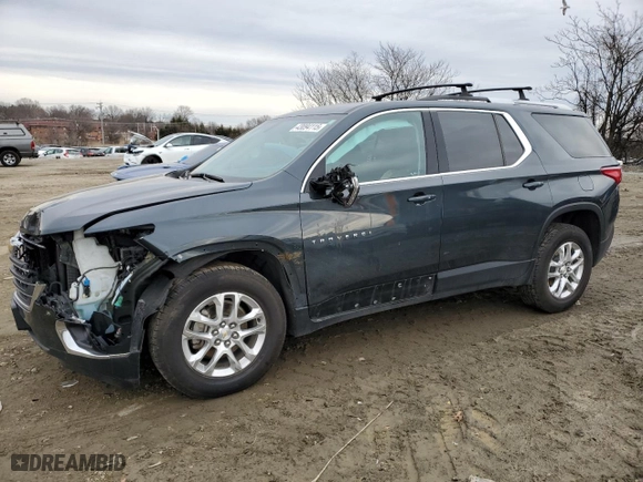 2018 Chevrolet Traverse LT Cloth with VIN 1GNERGKW5JJ195876, listed as a Copart auction lot 43094115 with 113,038 mi miles and Salvage Title. Bid and sale history available at carsss.com. Image 1.