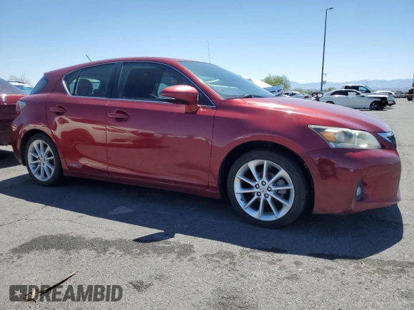2012 Lexus CT 200h with VIN JTHKD5BH3C2084254, listed as a Copart auction lot 57202665 with 183,581 mi miles and Non repairable. Bid and sale history available at DreamBid. Image 4.