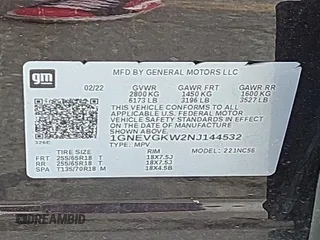 2022 Chevrolet Traverse LT Cloth z VIN 1GNEVGKW2NJ144532, wystawiony jako IAAI lot #42503271 z przebiegiem 119 015 mil mil oraz . Historia ofert i sprzedaży dostępna na DreamBid. Obrazek 1.