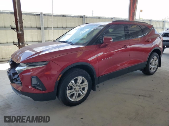 2021 Chevrolet Blazer LT z VIN 3GNKBCR41MS586482, wystawiony jako Copart lot #55158025 z przebiegiem 61 081 mil mil oraz Szkoda całkowita • Salvage title. Historia ofert i sprzedaży dostępna na DreamBid. Obrazek 1.