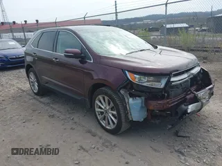 2017 Ford Edge Titanium with VIN 2FMPK4K81HBB51275, listed as a IAAI auction lot 42072543 with 90,912 mi miles. Bid and sale history available at carsss.com. Image 1.
