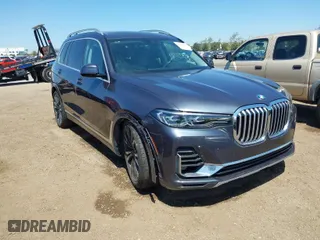 2020 BMW X7 xDrive40i with VIN 5UXCW2C07L9A00078, listed as a IAAI auction lot 41999850 with 59,711 mi miles. Bid and sale history available at carsss.com. Image 1.