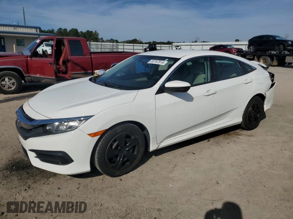 2018 Honda Civic LX with VIN 19XFC2F53JE203053, listed as a Copart auction lot 80767814 with 82,349 mi miles and Salvage Title. Bid and sale history available at DreamBid. Image 1.